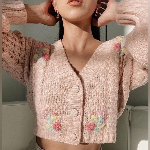 For Love and Lemons cropped Amaryllis cardigan - Picture 4 of 8
